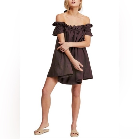 Free People Sophie Off the Shoulder Dress small - Picture 1 of 8